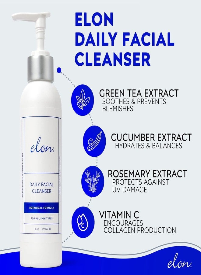 Elon Daily Facial Cleanser - Hydrating Skin Cleanser w/Botanical Extracts - Daily Face Wash- Suitable For All Skin Types (6 fl. oz.) - Image 2